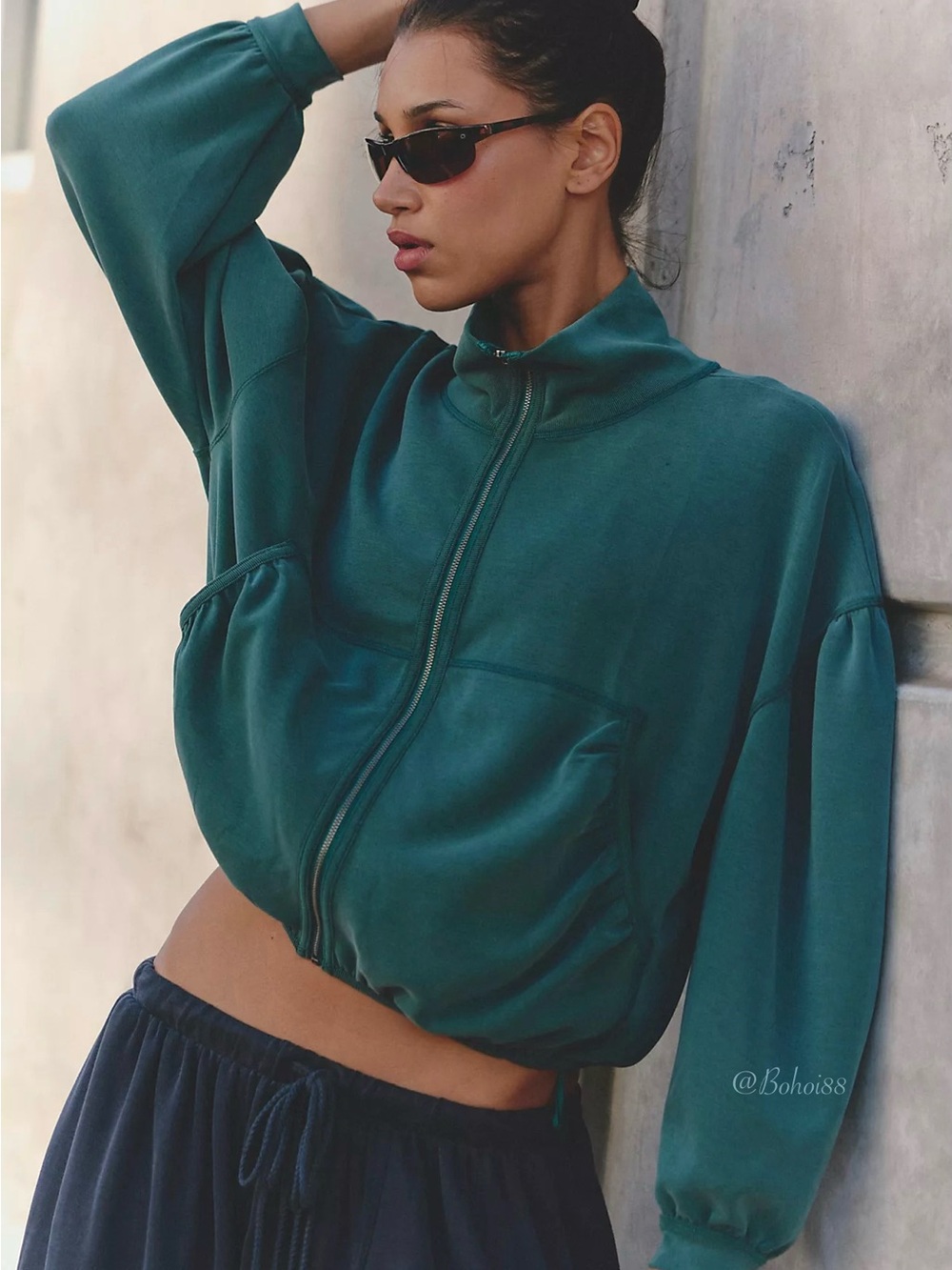 NWT Free People Horizon Zip Up Sweatshirt